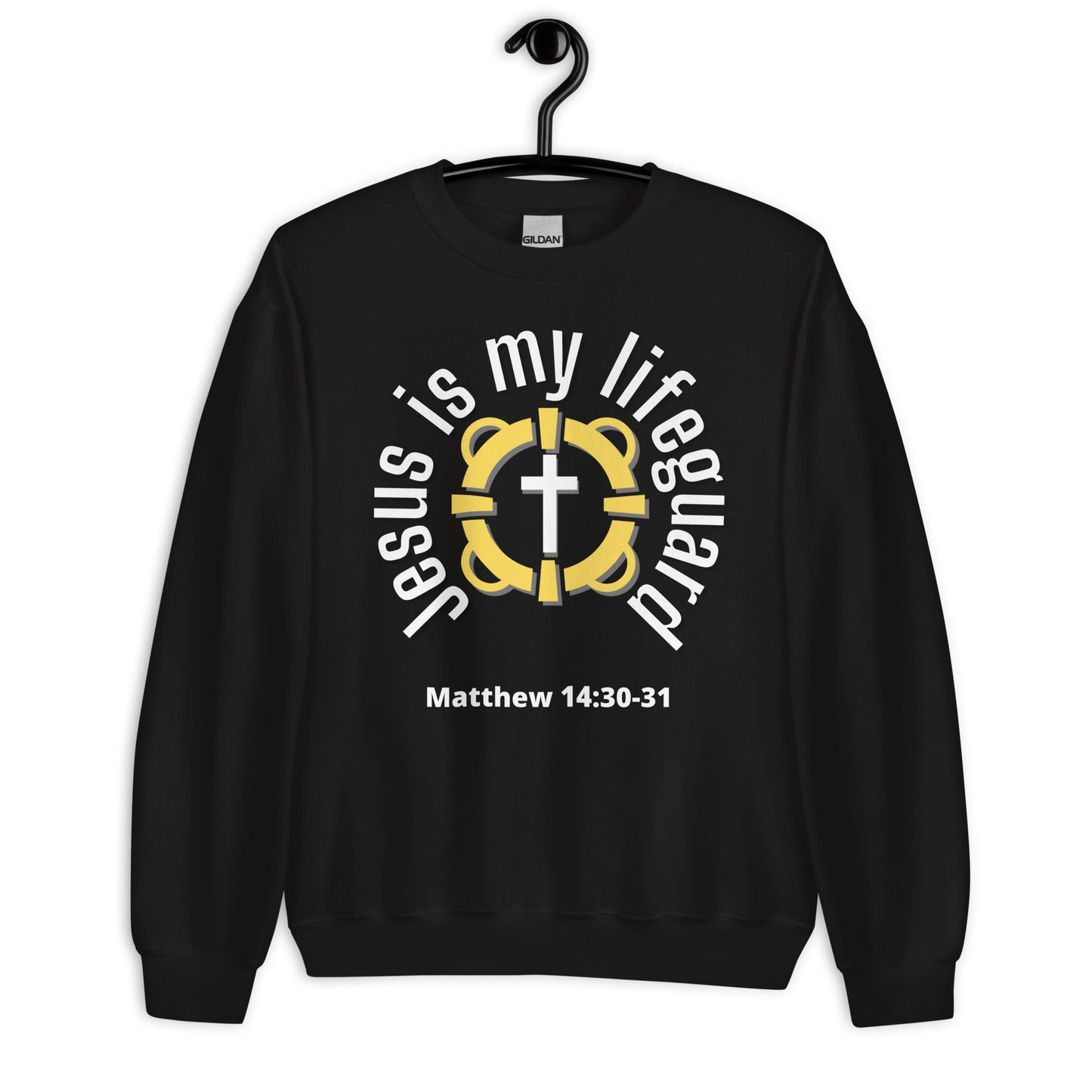 Jesus Is My Lifeguard Sweatshirt (White Print)