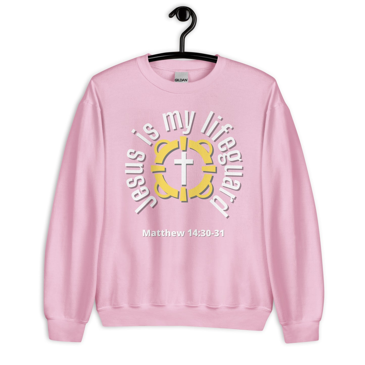 Jesus Is My Lifeguard Sweatshirt (White Print)
