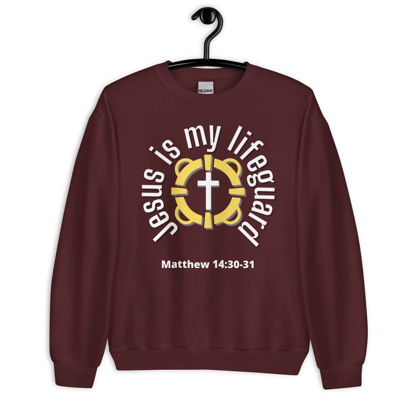 Jesus Is My Lifeguard Sweatshirt (White Print)