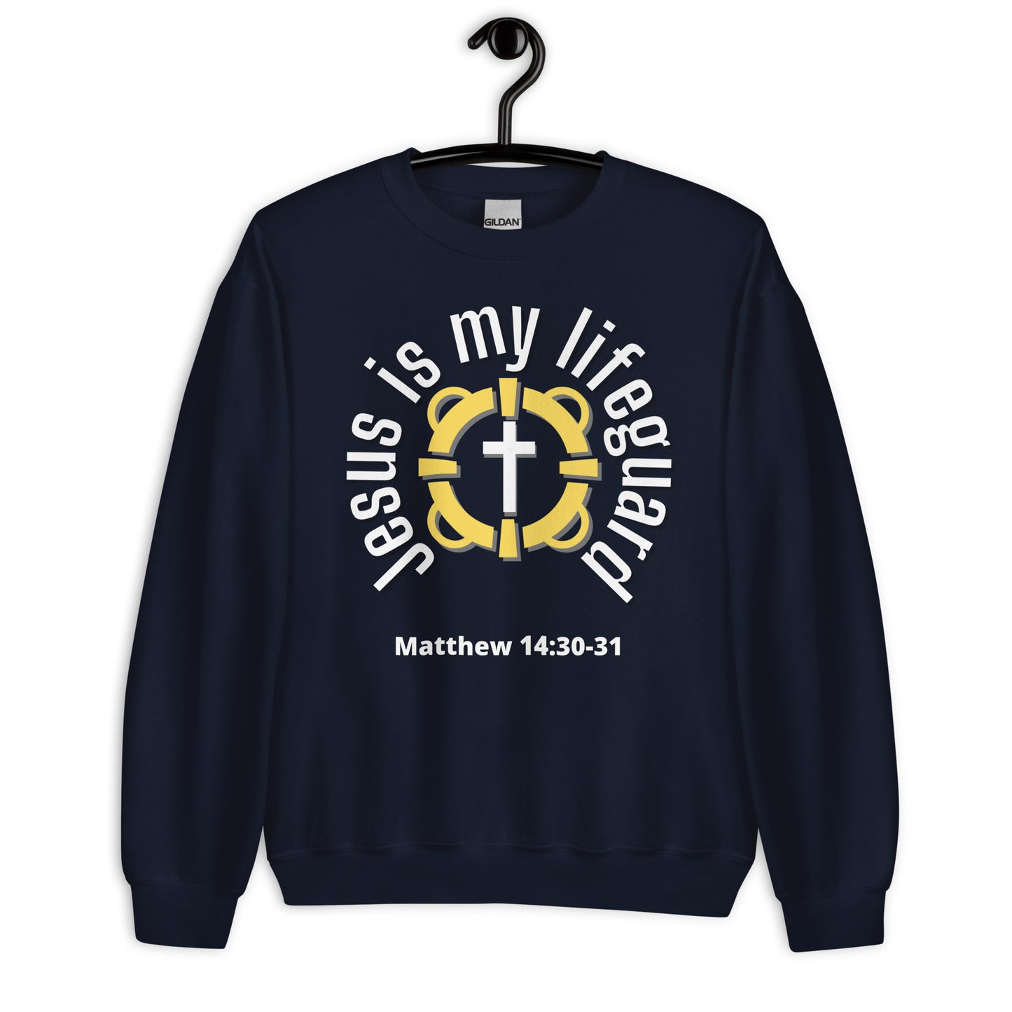 Jesus Is My Lifeguard Sweatshirt (White Print)