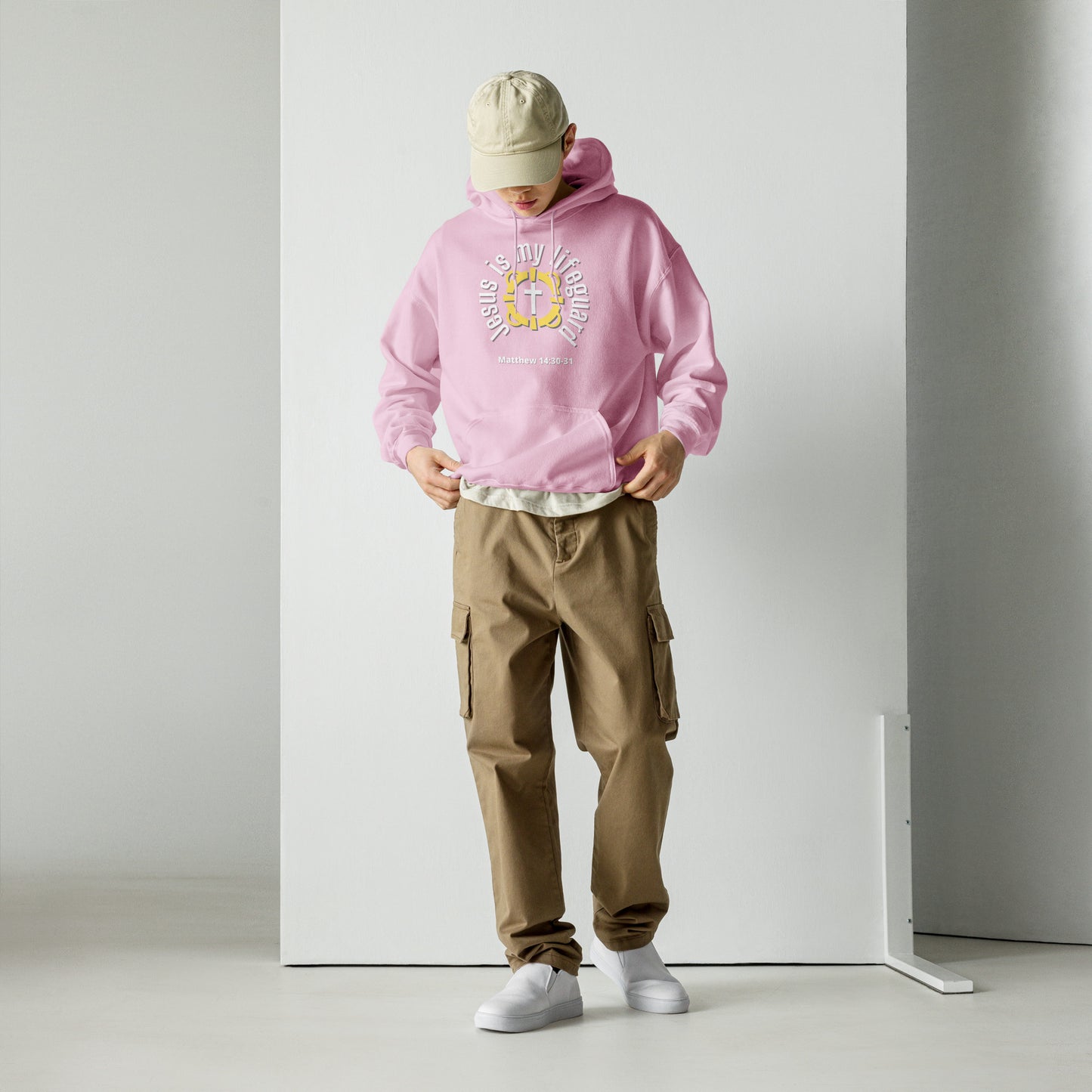 Jesus Is My Lifeguard Hoodie (White Print)