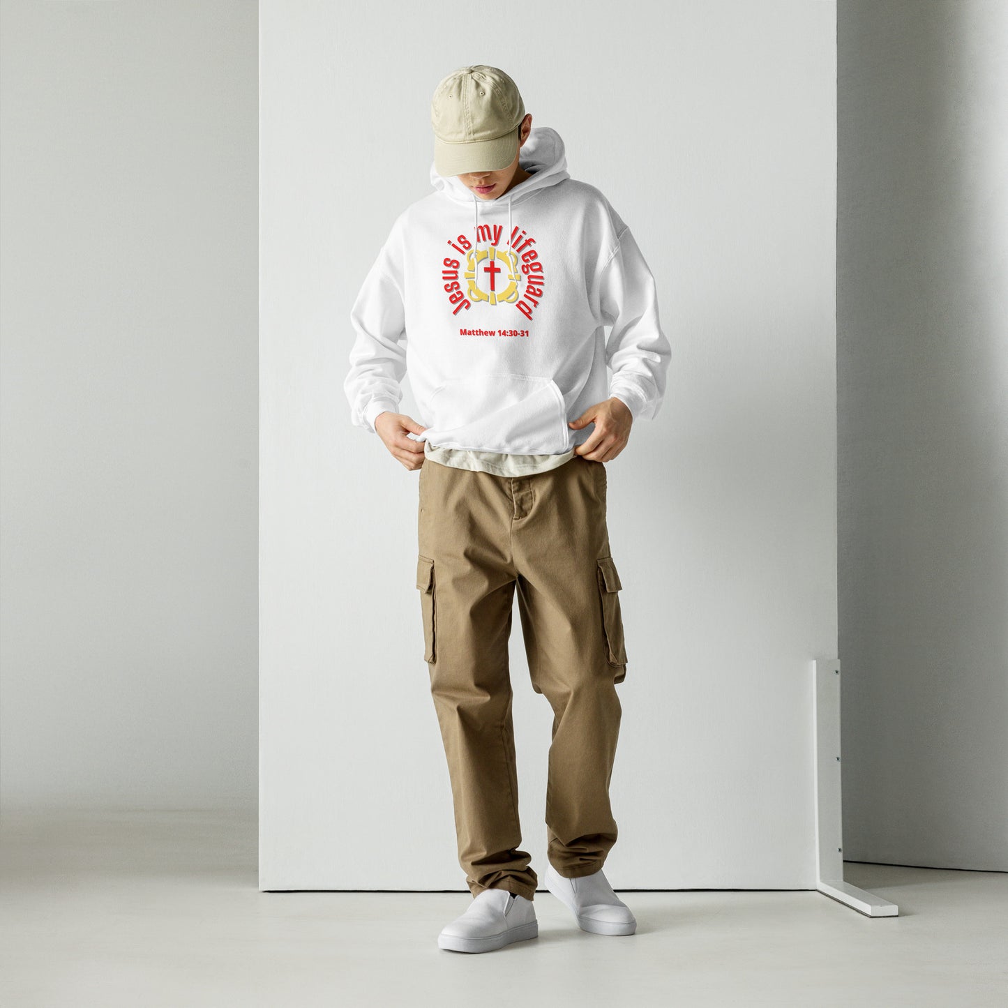 Jesus Is My Lifeguard Hoodie (Red Print)