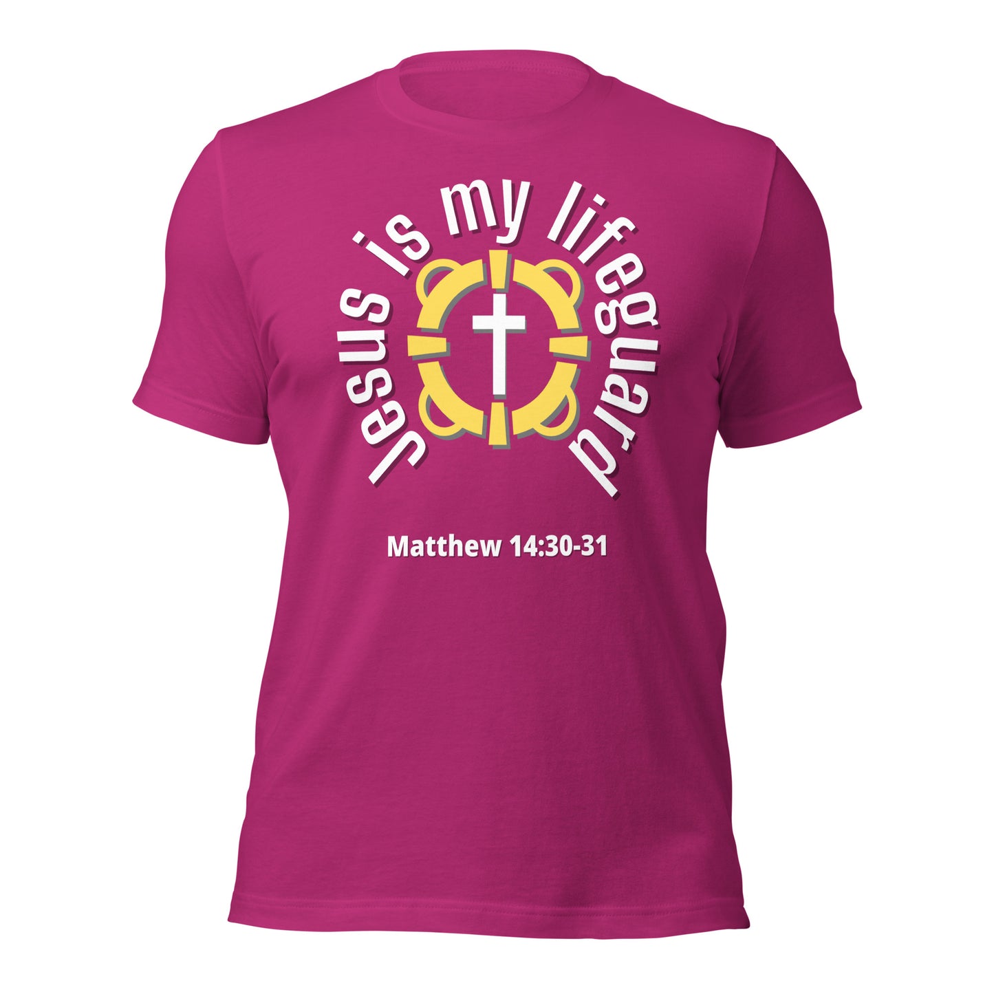 Jesus Is My Lifeguard T-shirt (White Print)