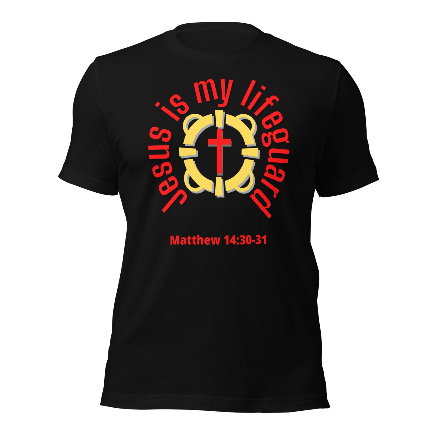 Jesus Is My Lifeguard T-shirt (Red Print)