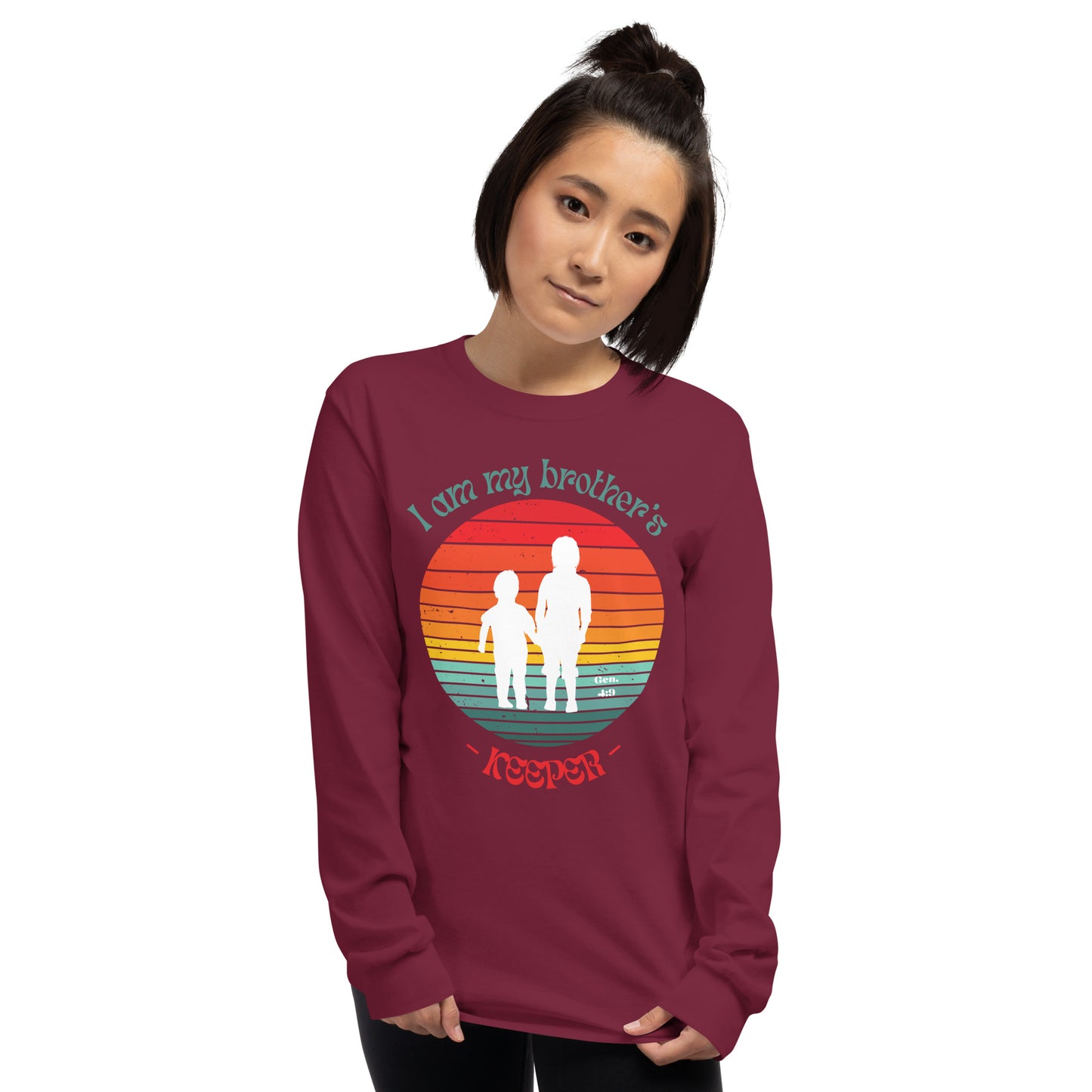 Brother's Keeper Long Sleeve Shirt (female white logo)