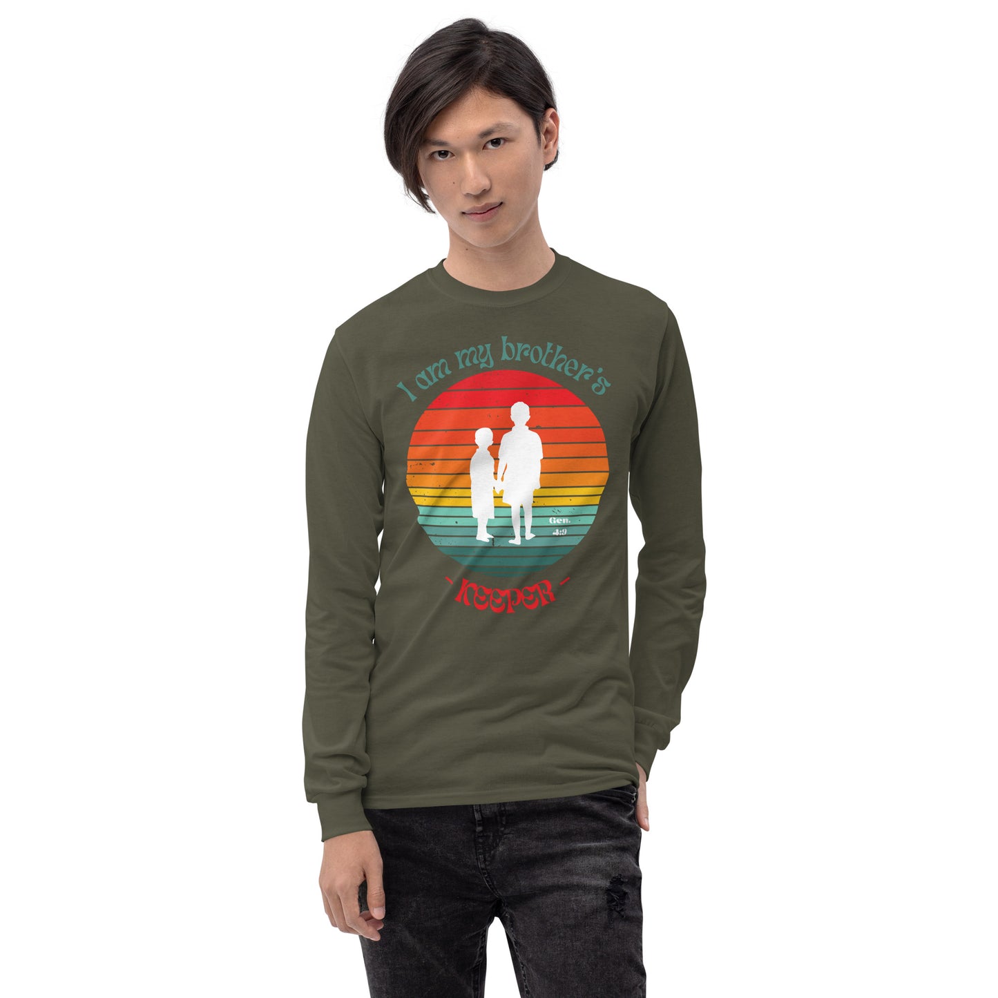 Brother's Keeper Long Sleeve Shirt (male white logo)