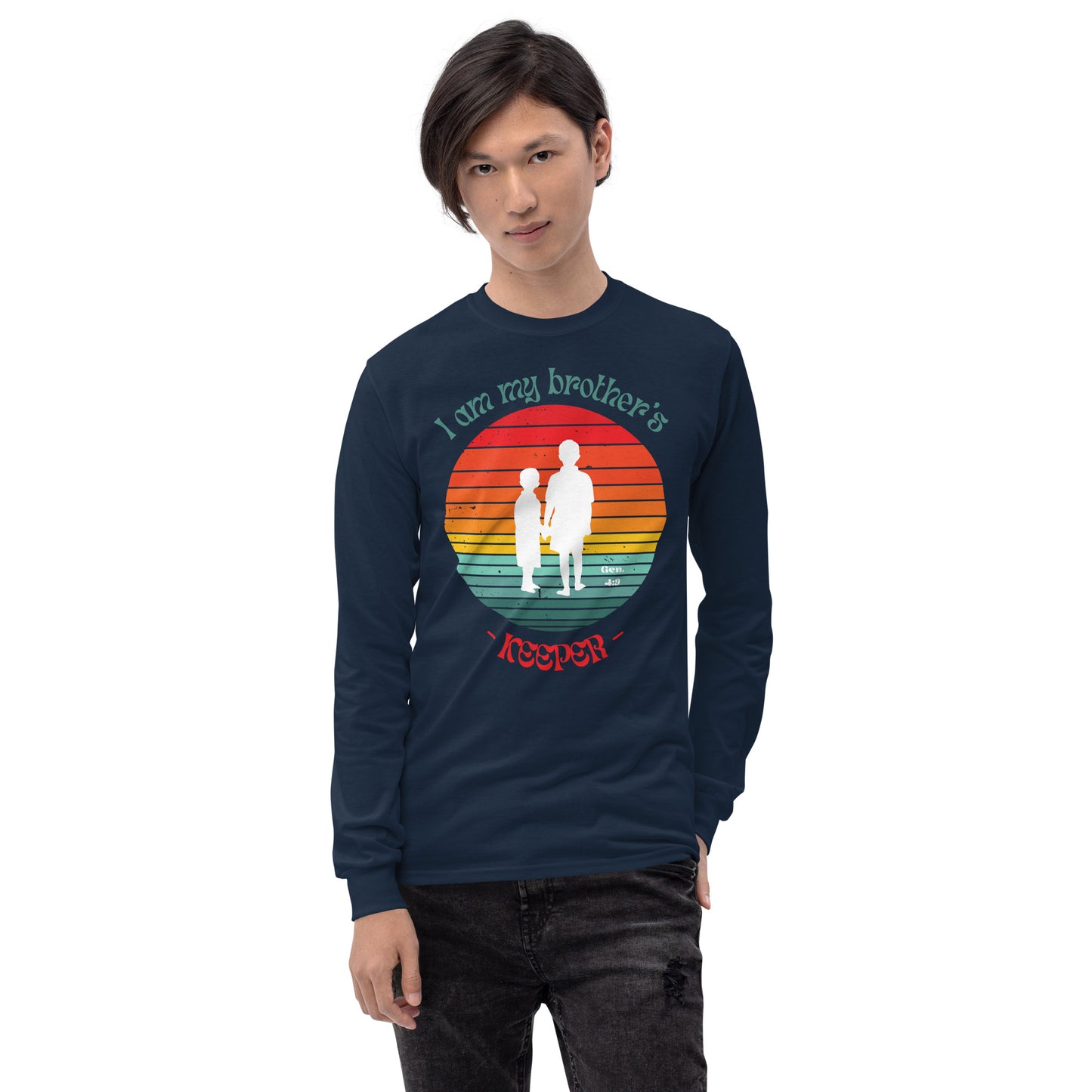 Brother's Keeper Long Sleeve Shirt (male white logo)