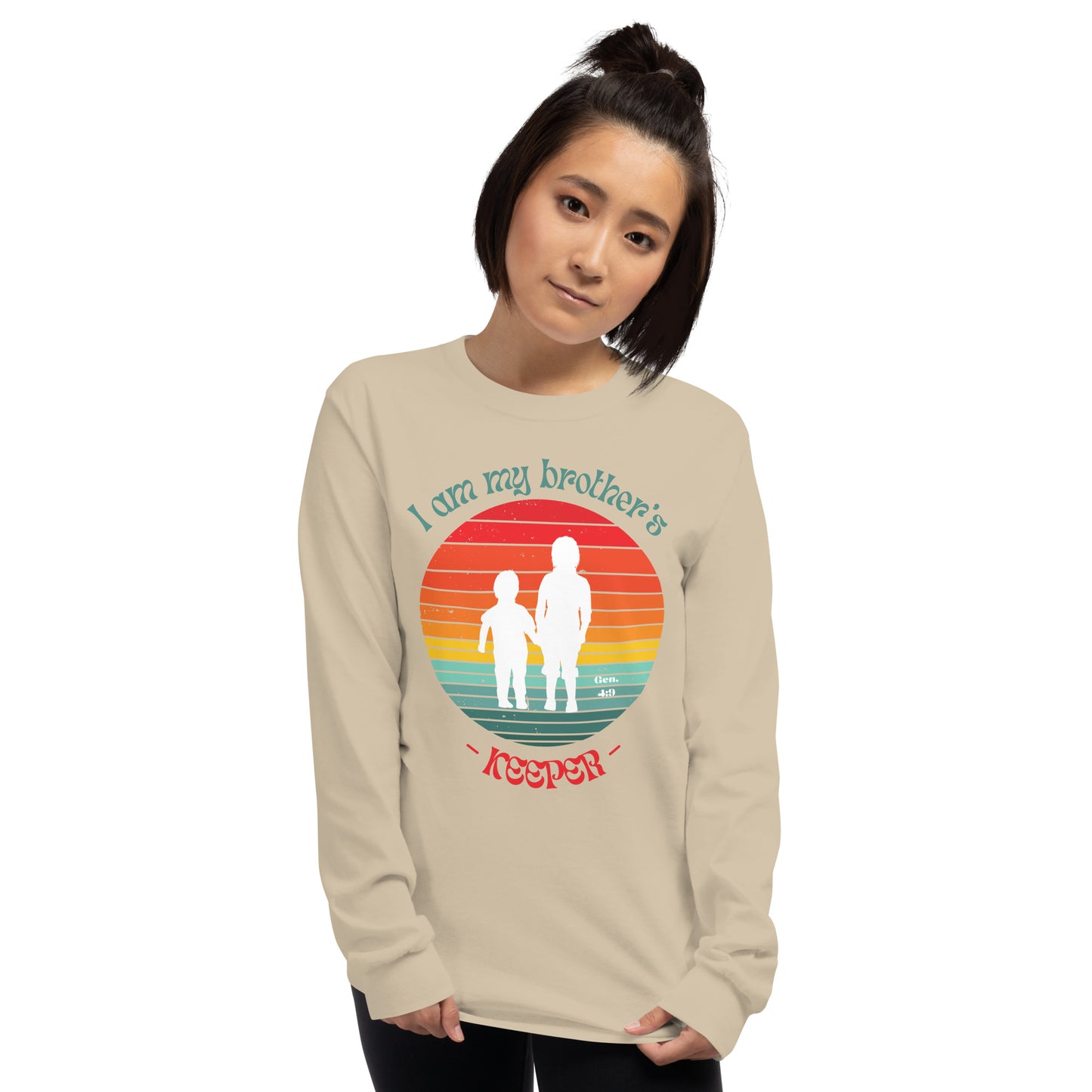 Brother's Keeper Long Sleeve Shirt (female white logo)