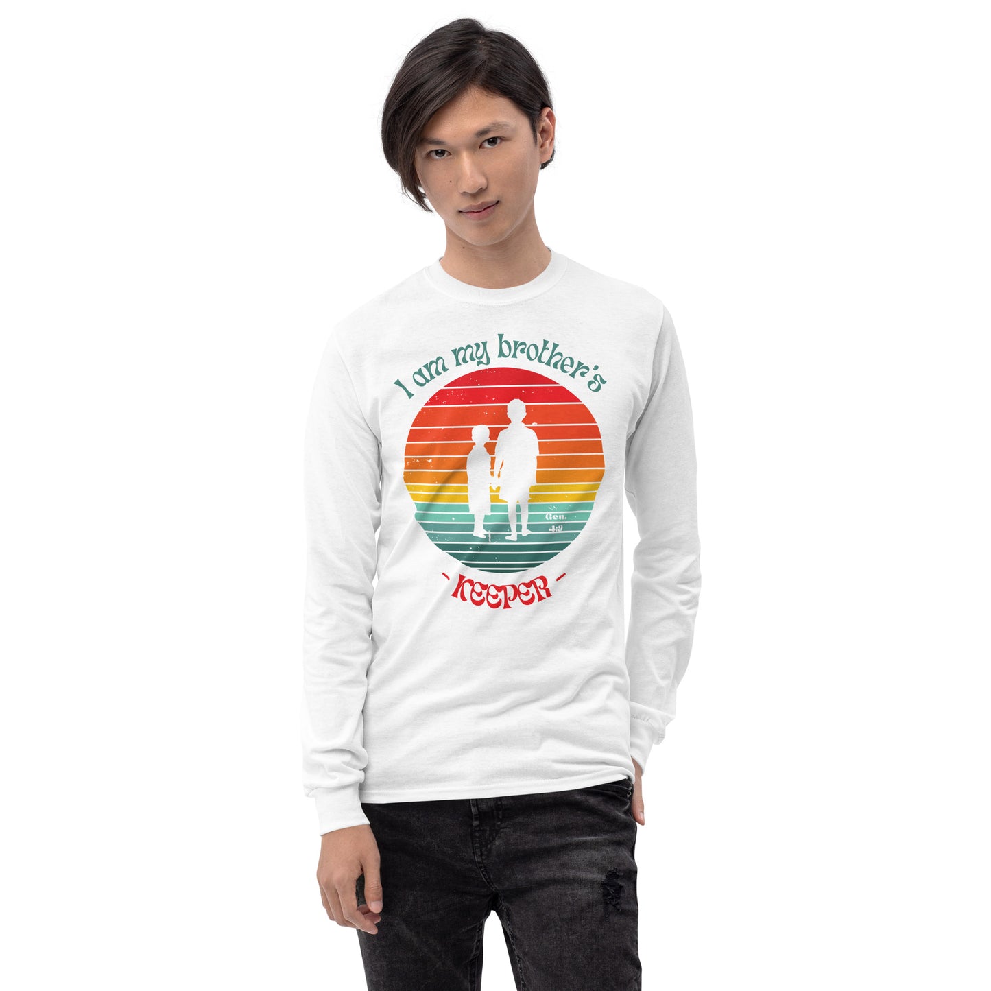 Brother's Keeper Long Sleeve Shirt (male white logo)