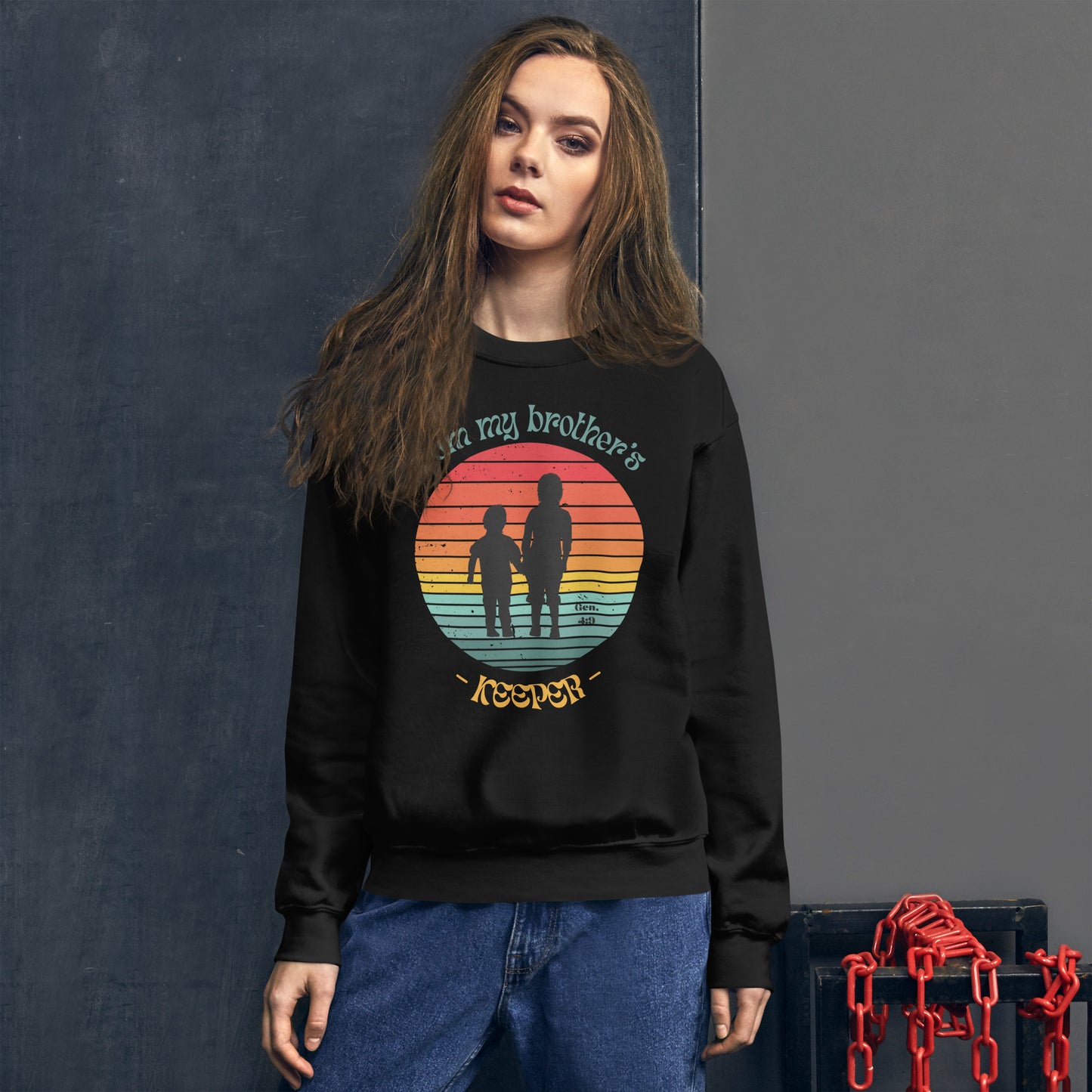 Brother's Keeper Sweatshirt (female black logo)