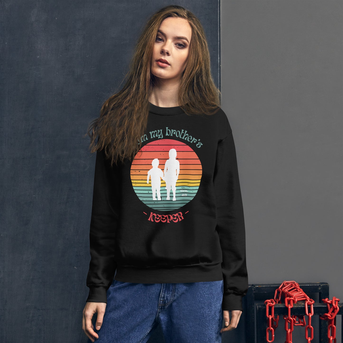 Brother's Keeper Sweatshirt (female black logo)