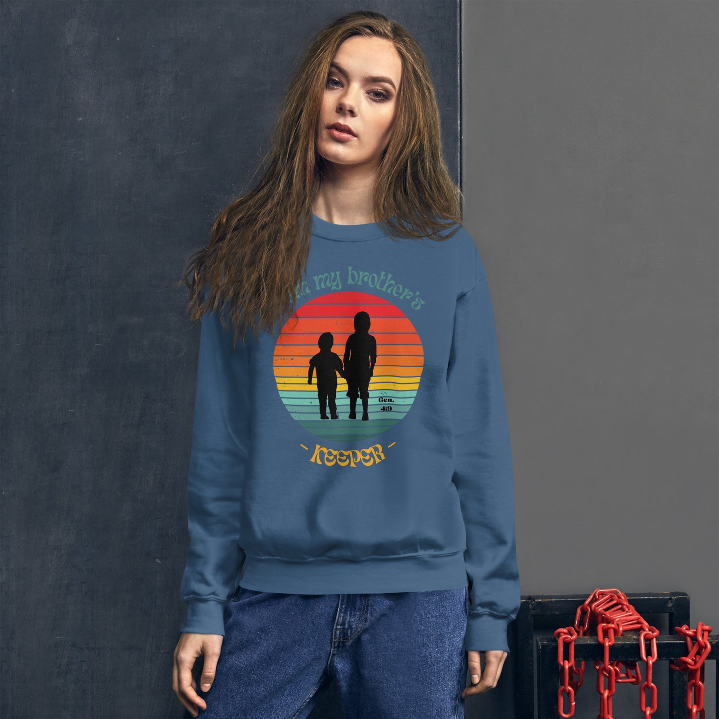 Brother's Keeper Sweatshirt (female black logo)