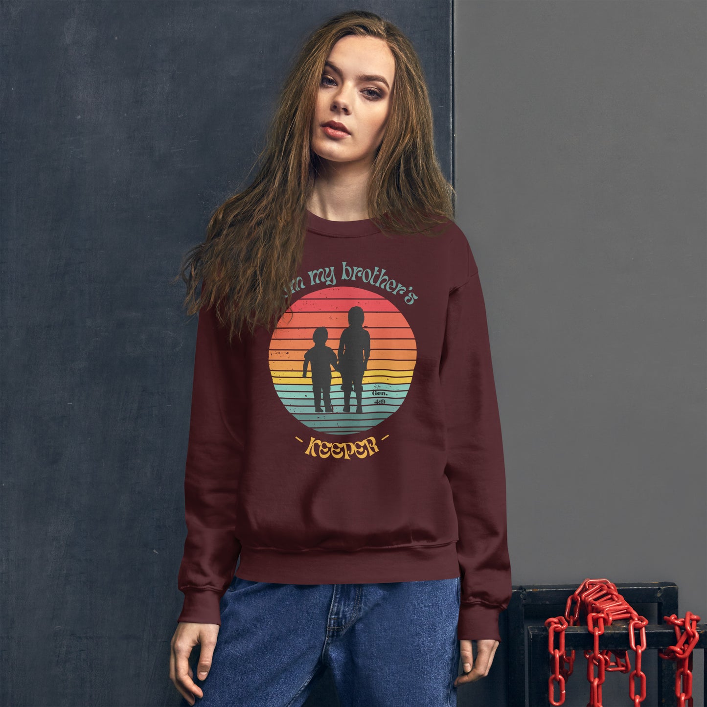 Brother's Keeper Sweatshirt (female black logo)