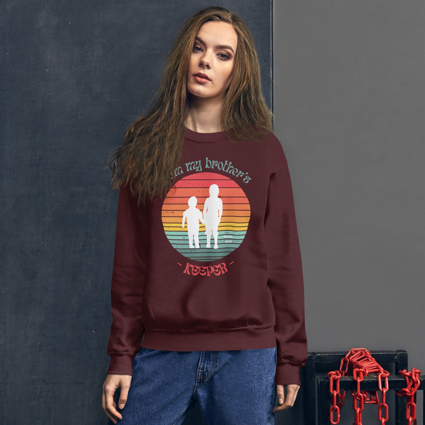 Brother's Keeper Sweatshirt (female black logo)