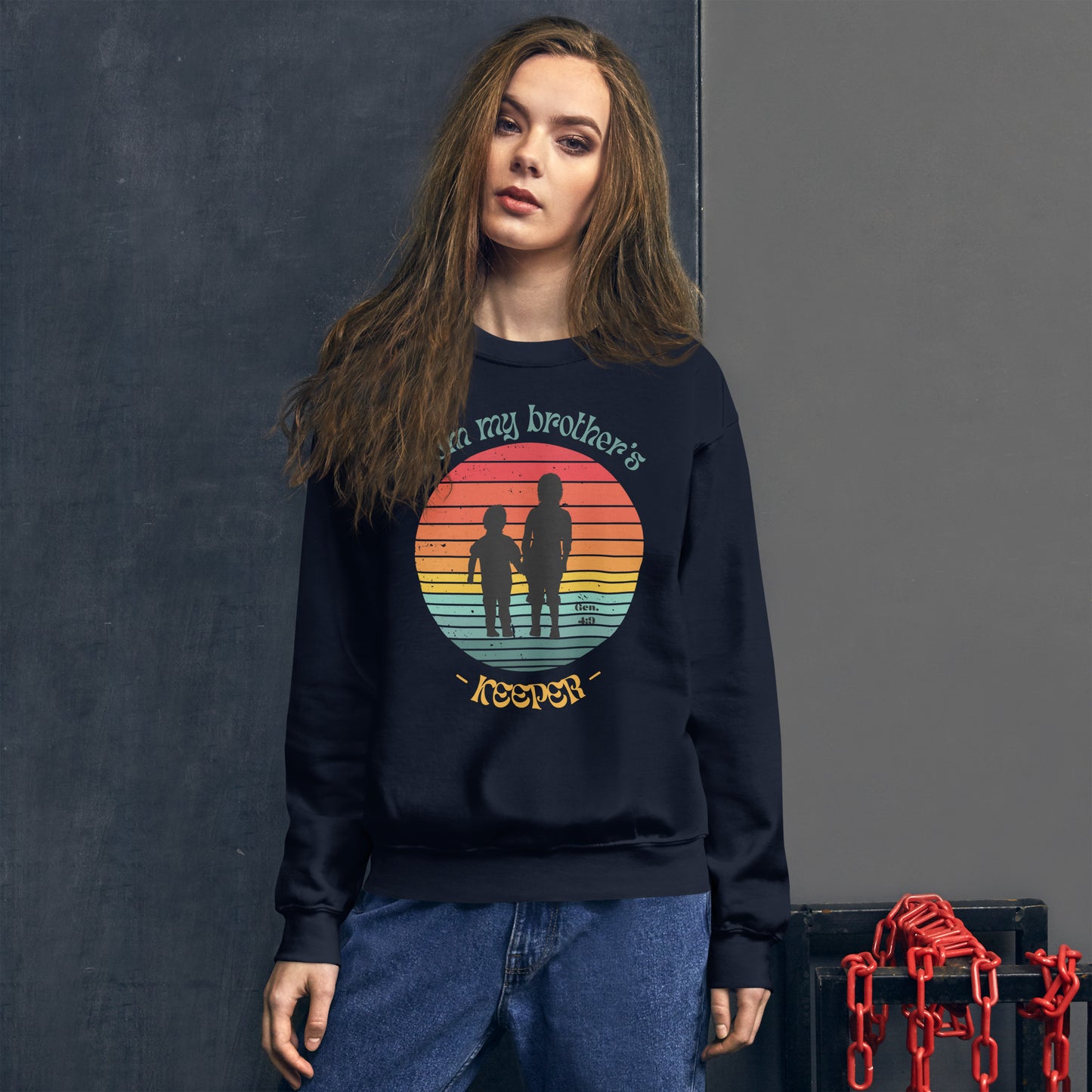Brother's Keeper Sweatshirt (female black logo)