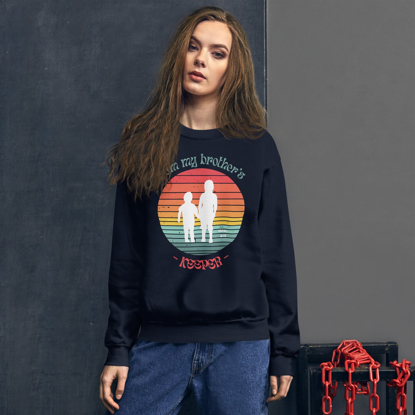 Brother's Keeper Sweatshirt (female black logo)