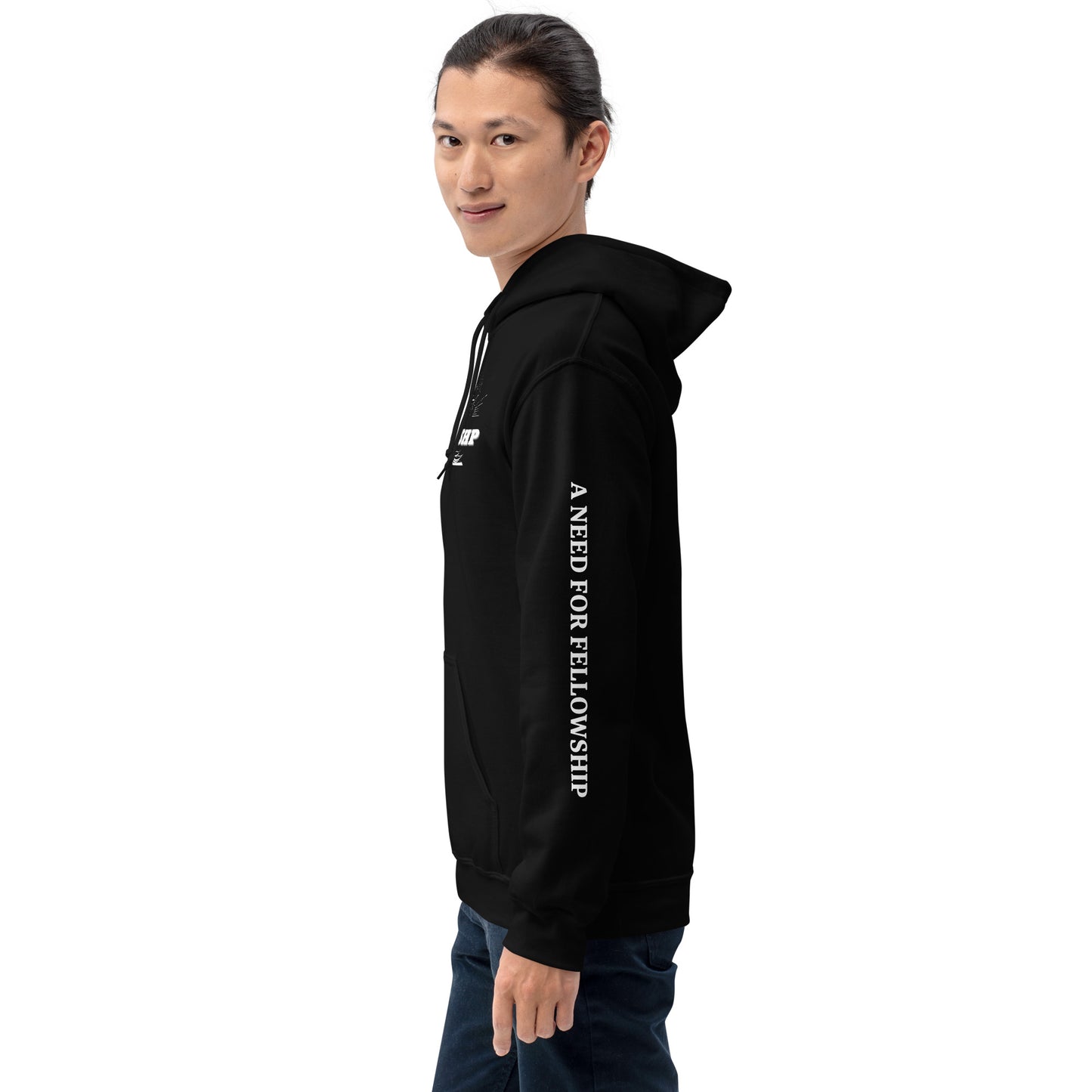 FLLWSHP w/Jesus Hoodie (white print)