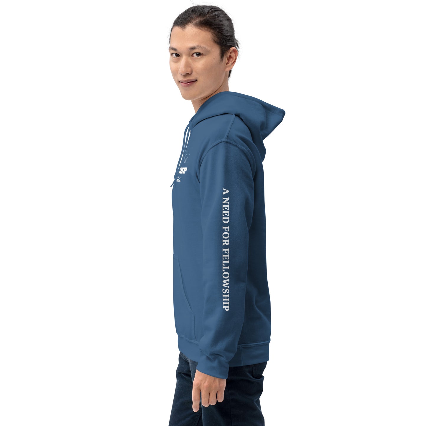 FLLWSHP w/Jesus Hoodie (white print)