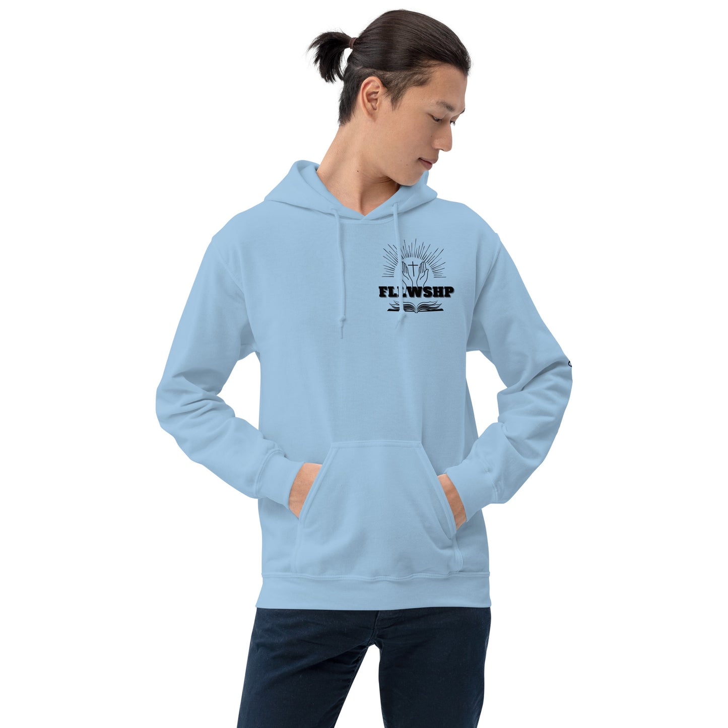 FLLWSHP w/Jesus Hoodie (black print)