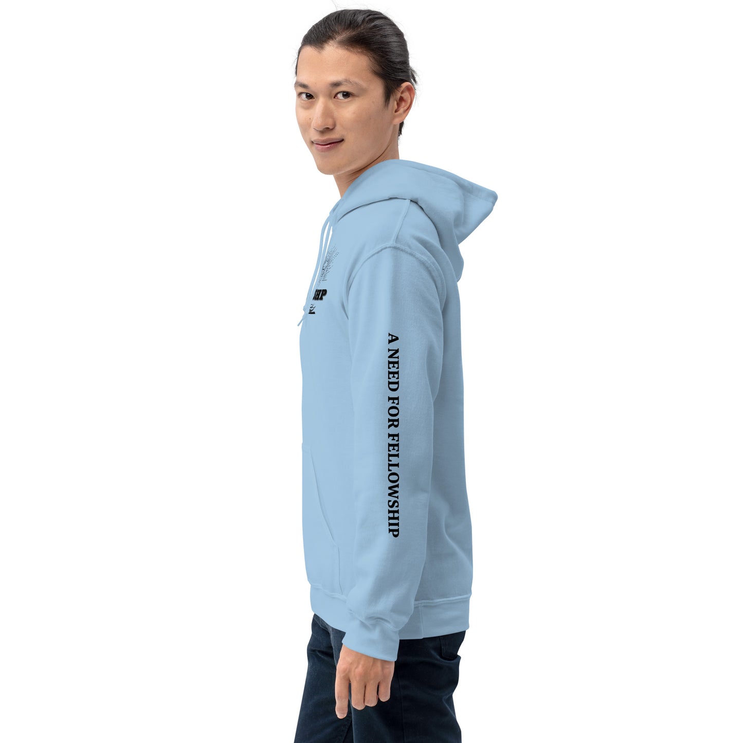 FLLWSHP w/Jesus Hoodie (black print)