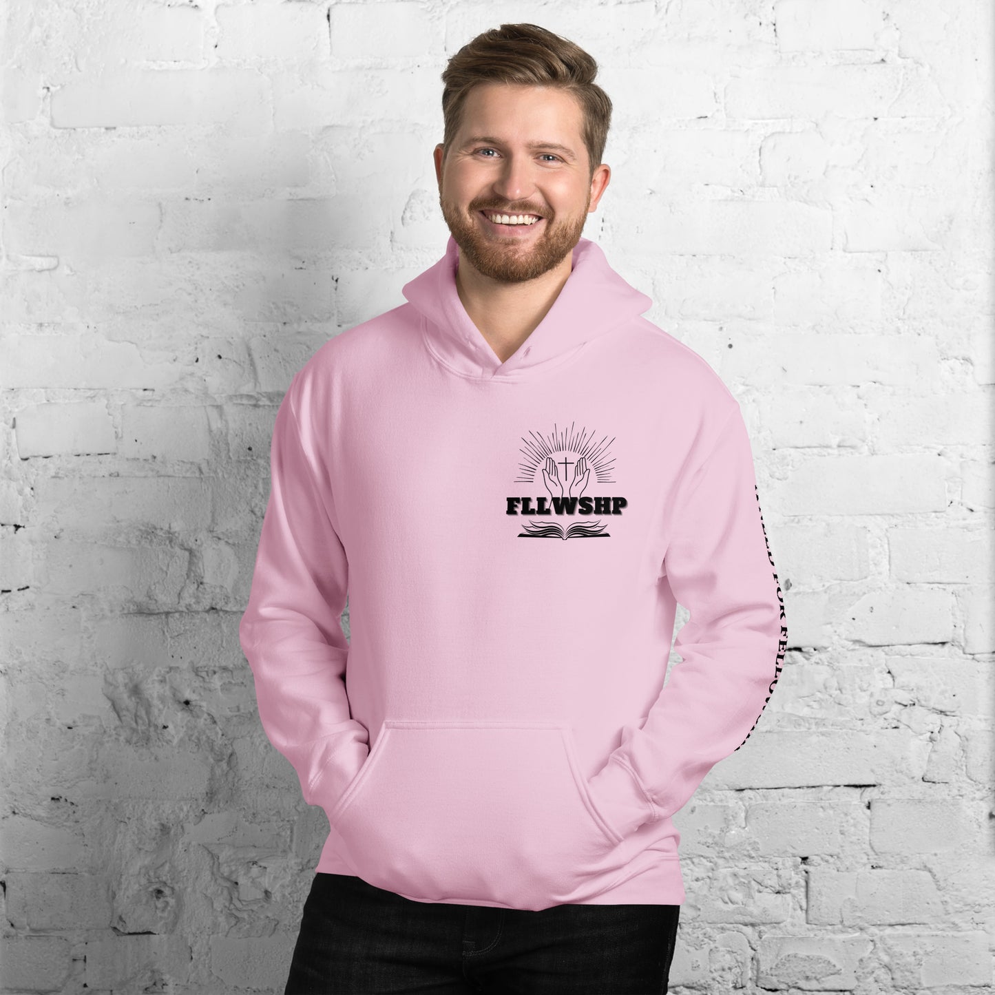 FLLWSHP w/God Hoodie (black print)