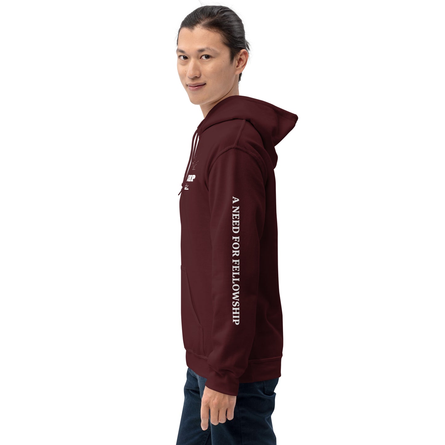 FLLWSHP w/Jesus Hoodie (white print)