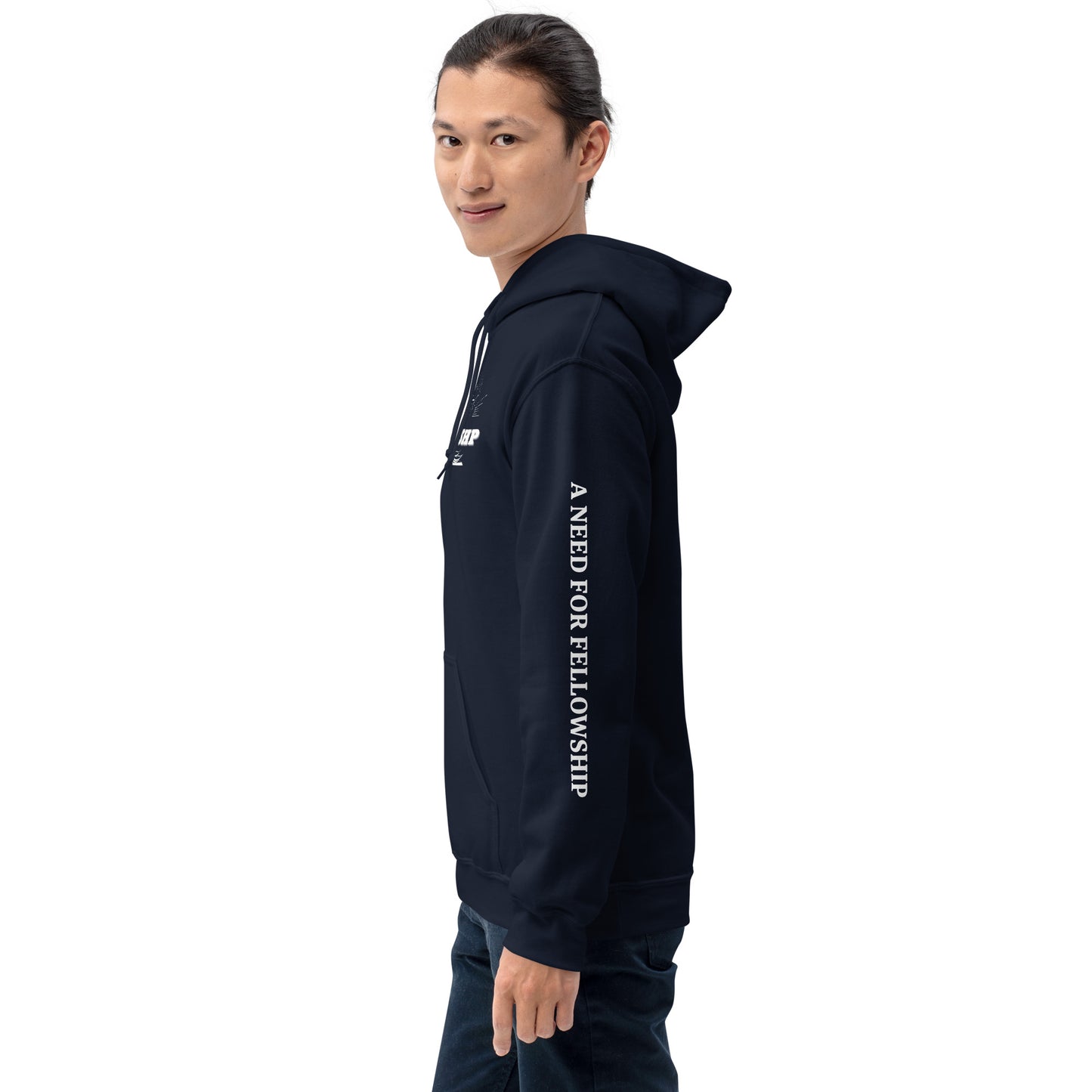 FLLWSHP w/Jesus Hoodie (white print)