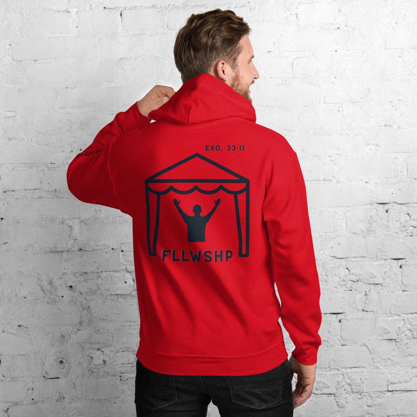 FLLWSHP w/God Hoodie (black print)