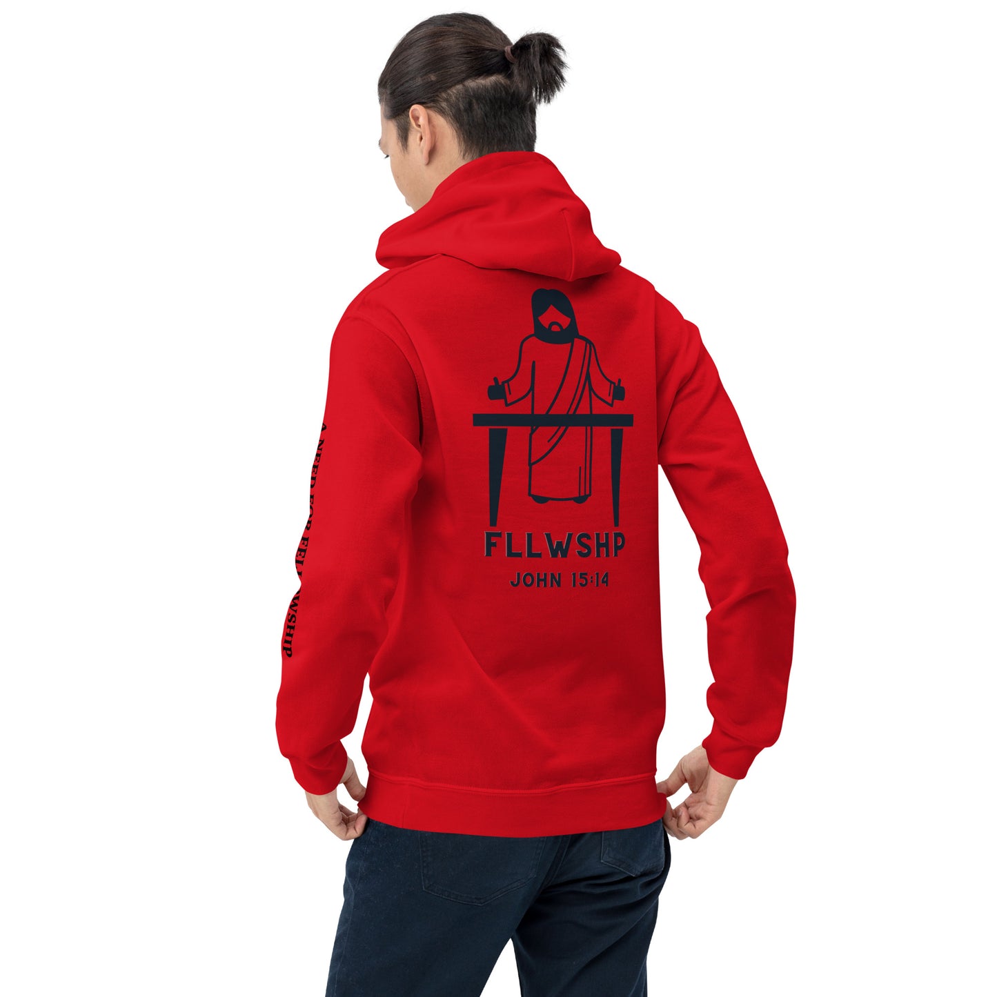 FLLWSHP w/Jesus Hoodie (black print)