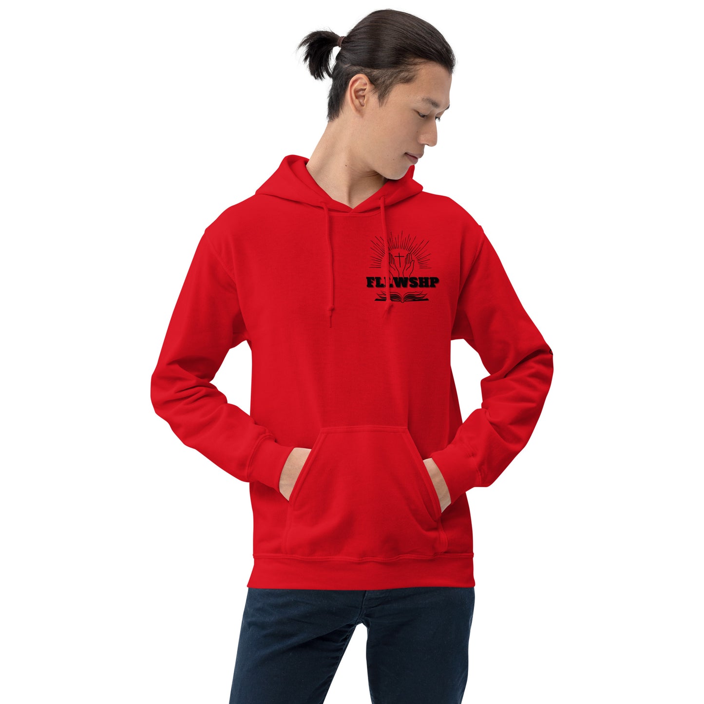FLLWSHP w/Jesus Hoodie (black print)