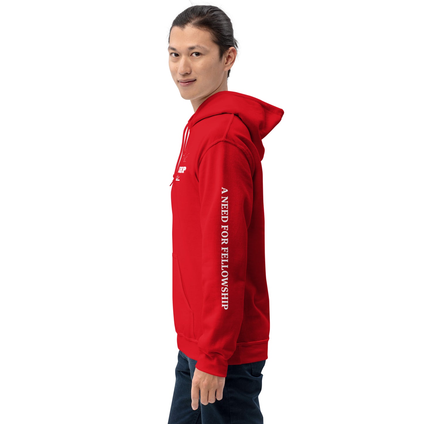 FLLWSHP w/Jesus Hoodie (white print)