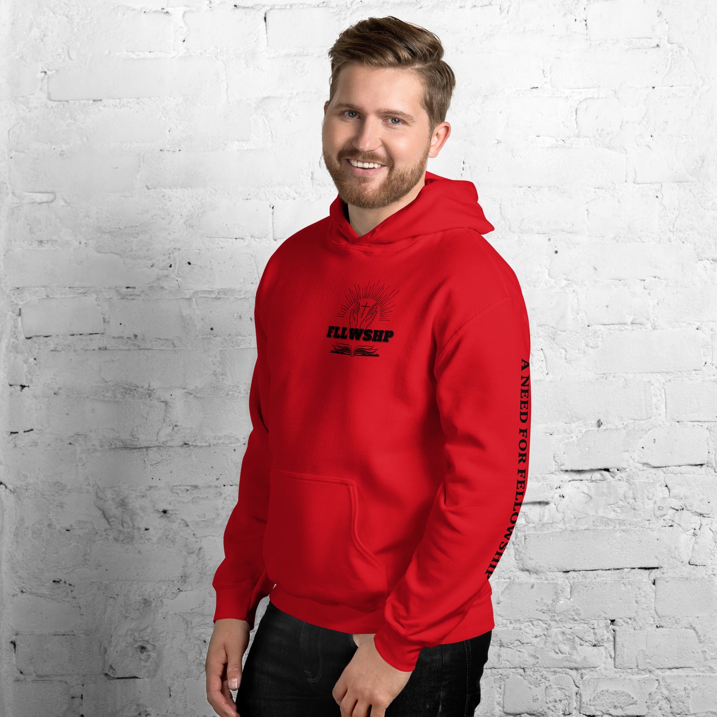 FLLWSHP w/God Hoodie (black print)