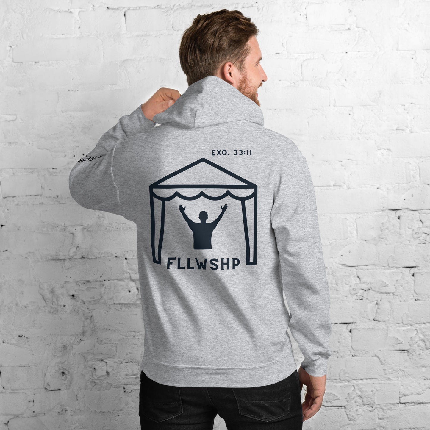 FLLWSHP w/God Hoodie (black print)