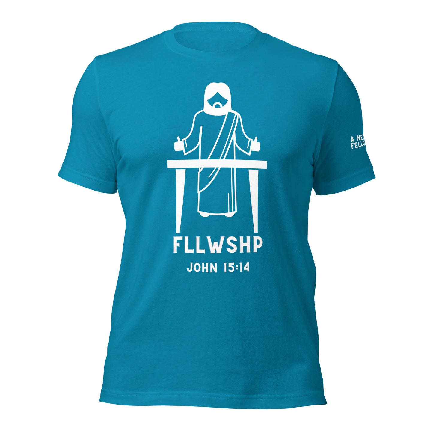 FLLWSHP w/Jesus T-shirt (white print)