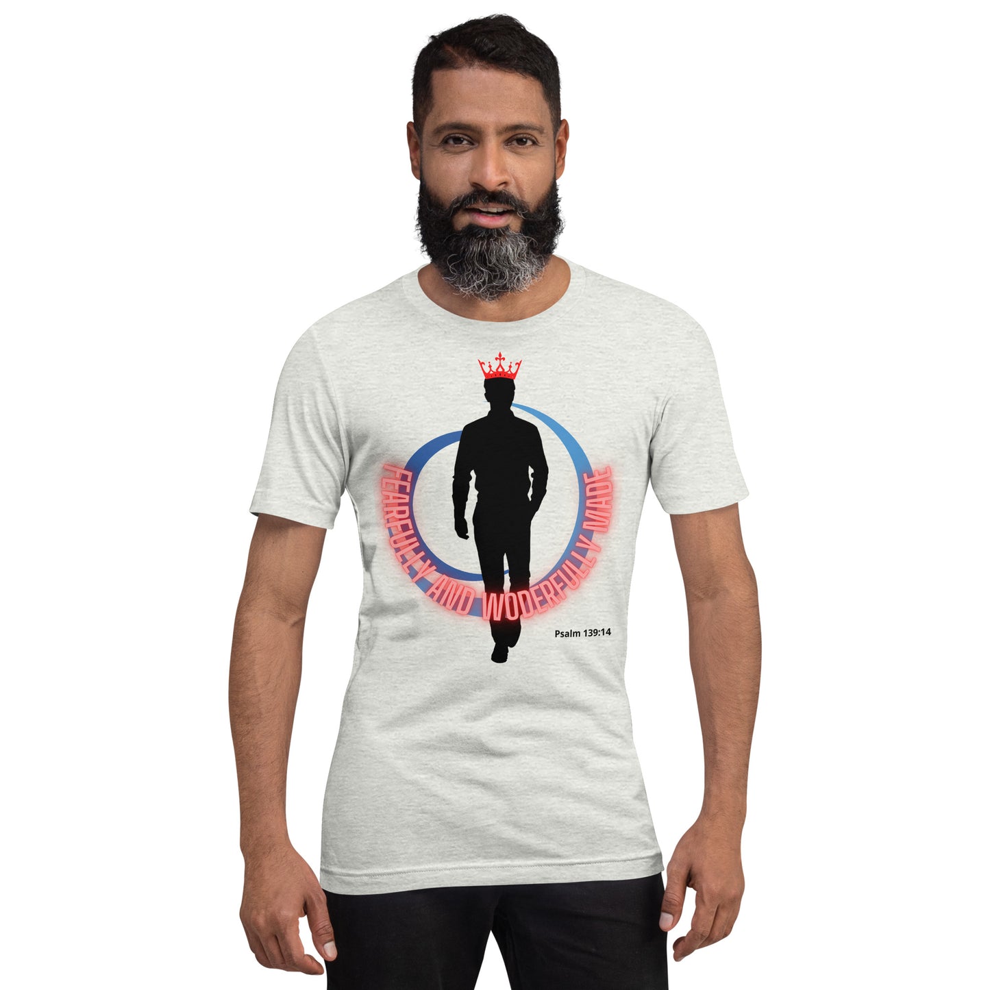 Fearfully and wonderfully made (male figure) t-shirt