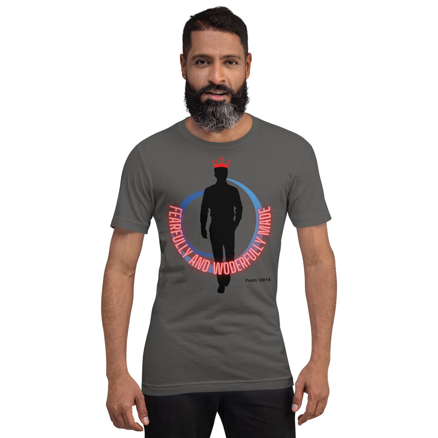 Fearfully and wonderfully made (male figure) t-shirt