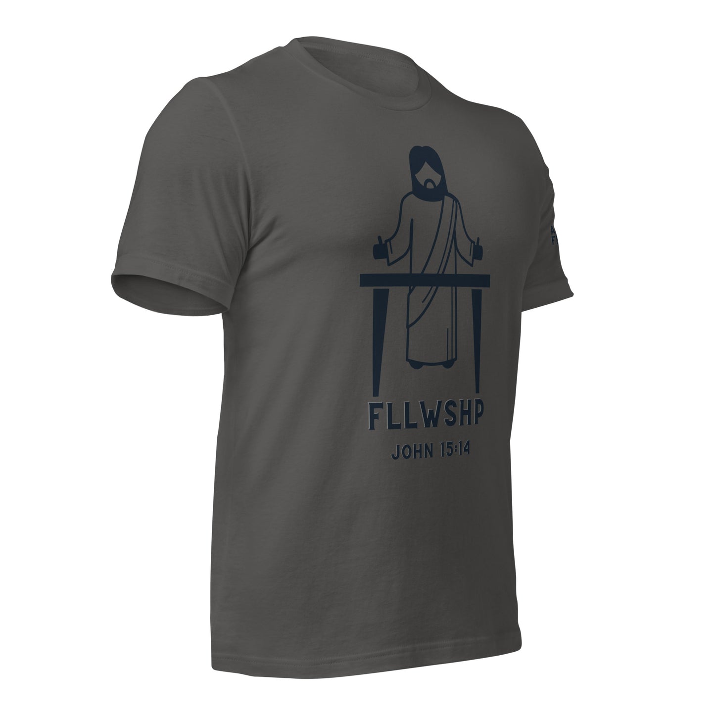 FLLWSHP w/Jesus T-shirt (black print)