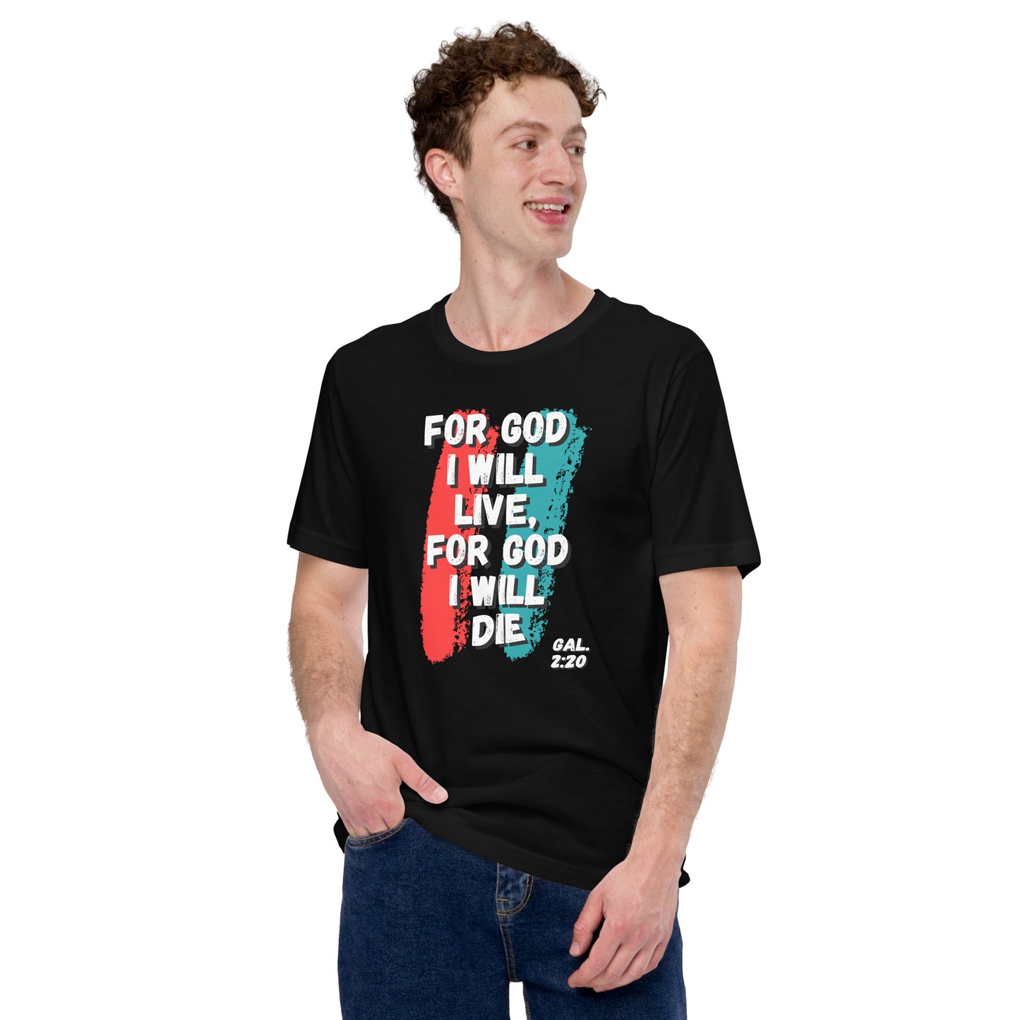 For God I Will Live, For God I Will Die (stripe) t-shirt