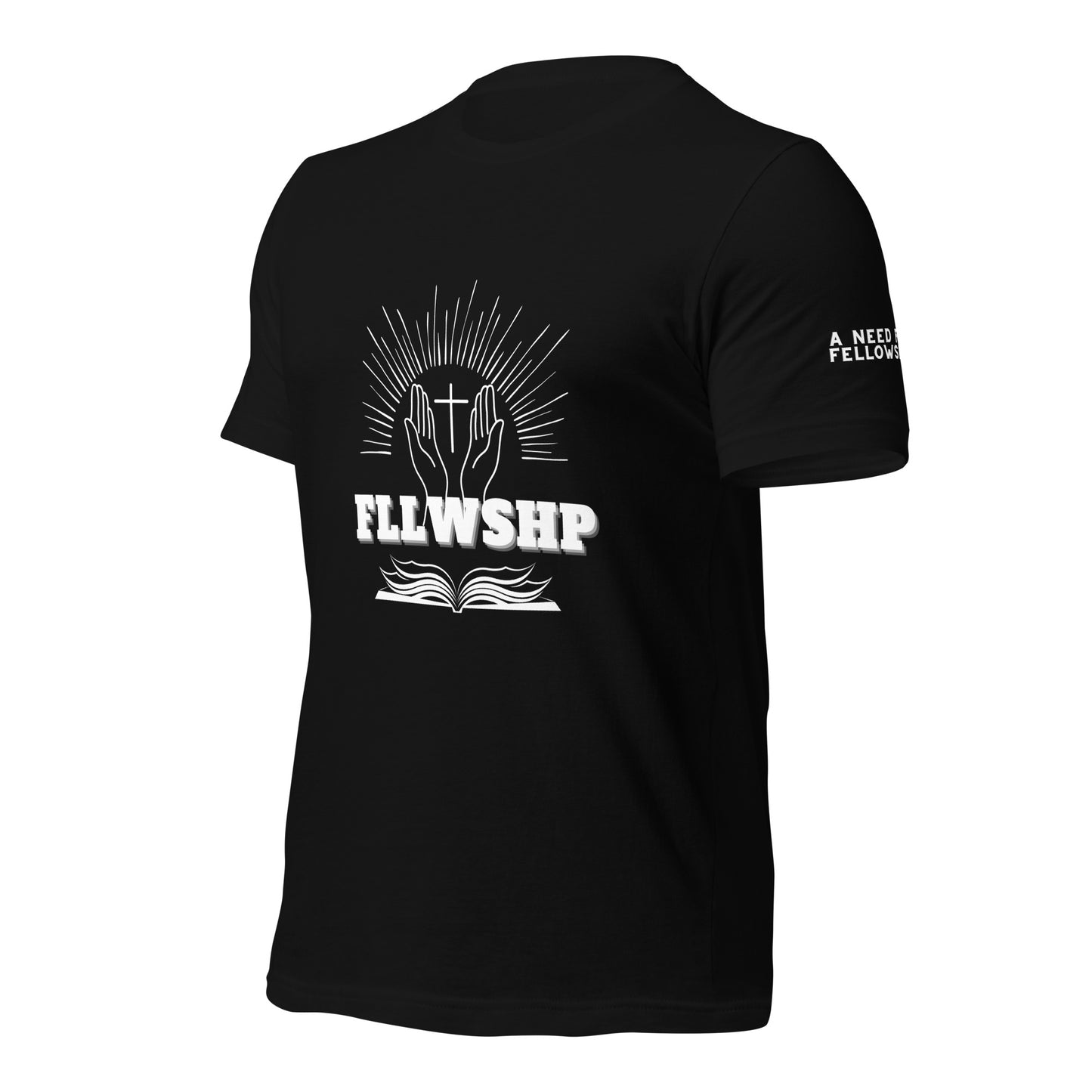 FLLWSHP T-shirt (white print)