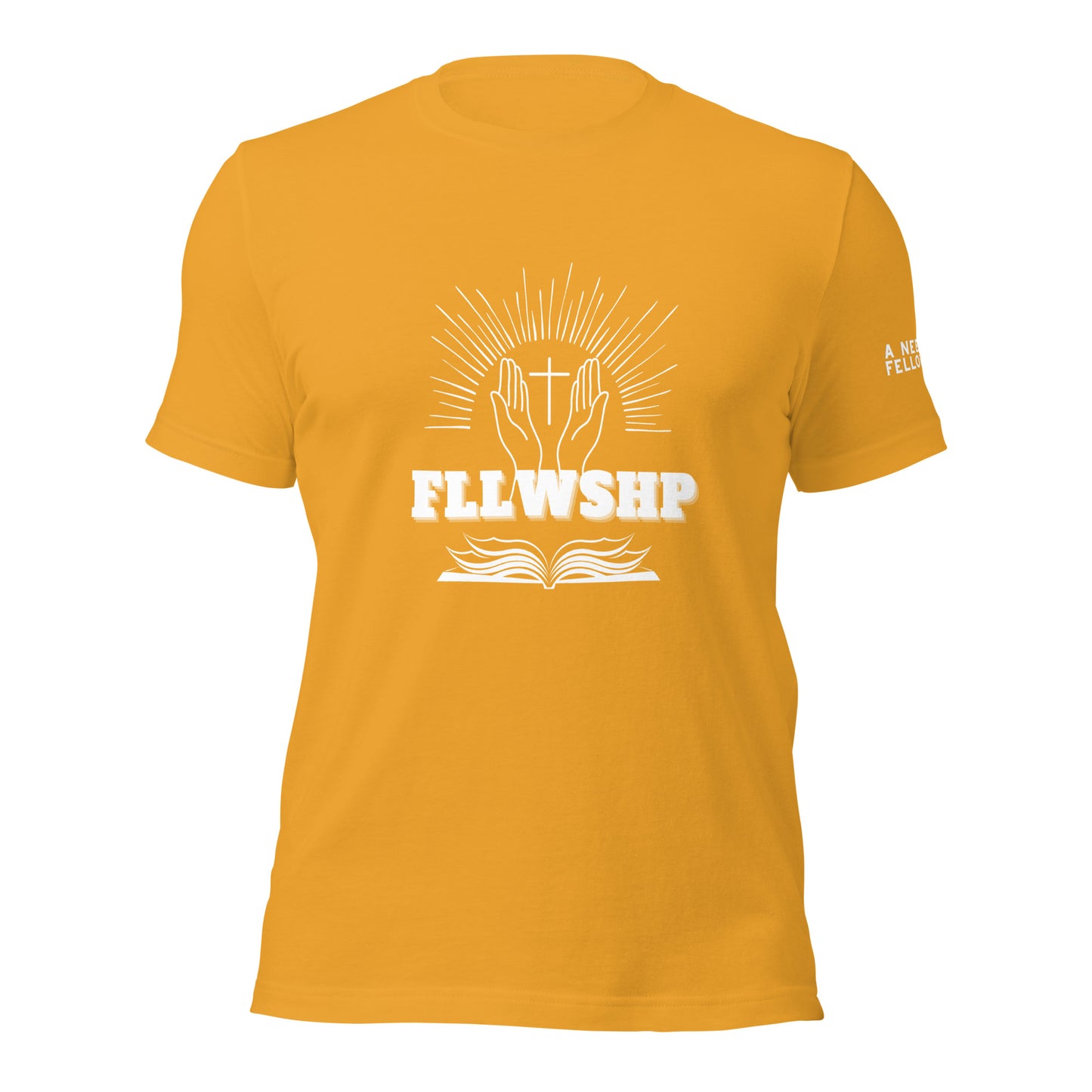 FLLWSHP T-shirt (white print)
