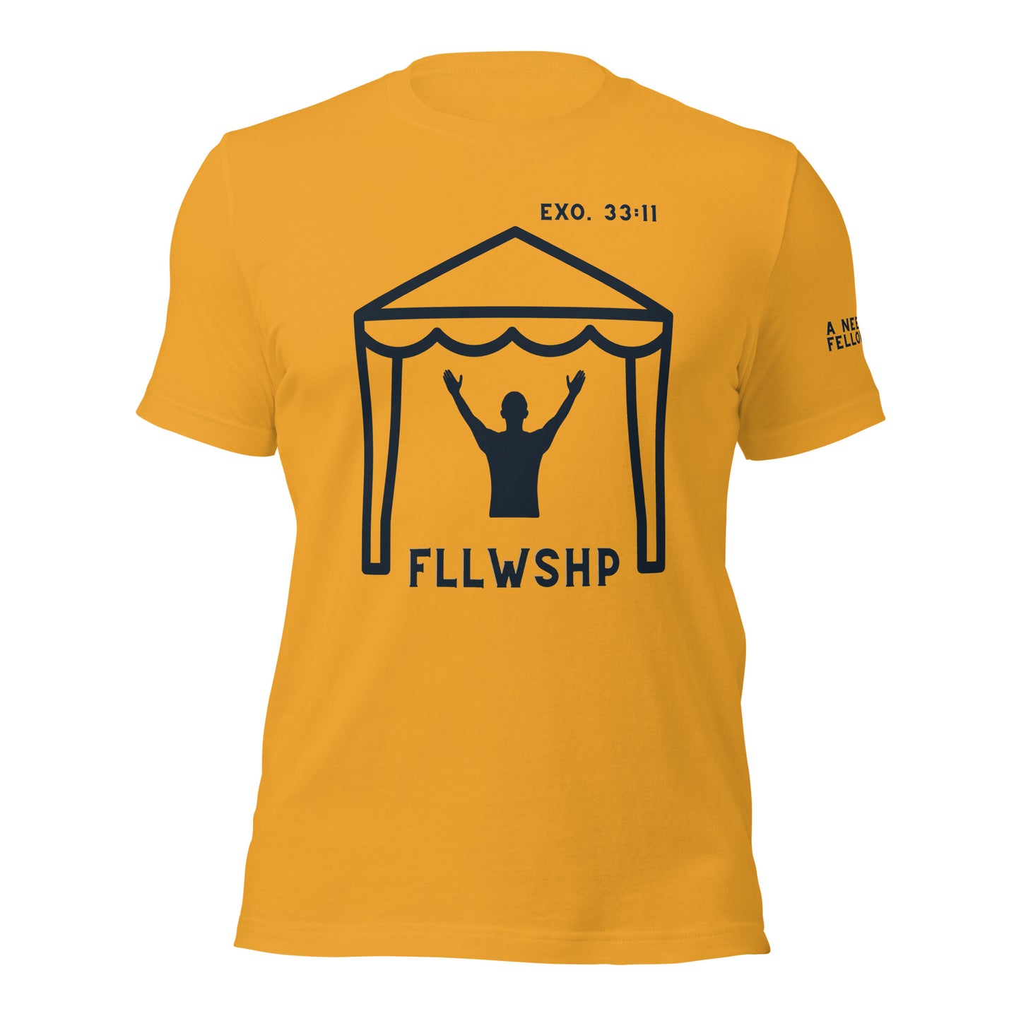 FLLWSHP w/God T-shirt (black print)