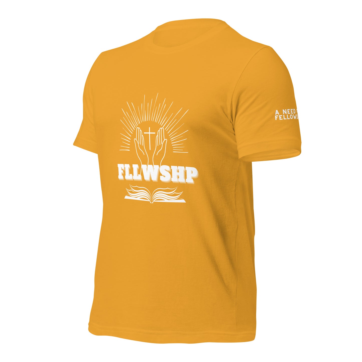 FLLWSHP T-shirt (white print)