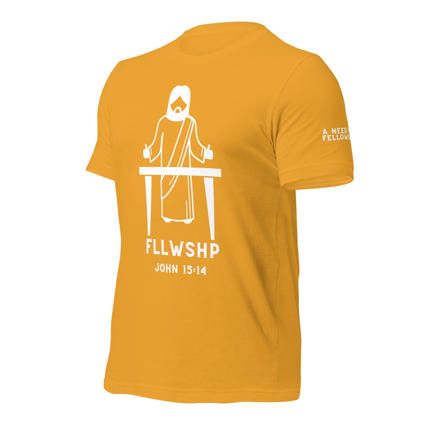 FLLWSHP w/Jesus T-shirt (white print)