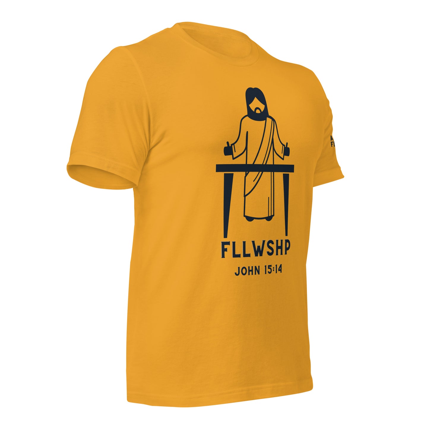FLLWSHP w/Jesus T-shirt (black print)
