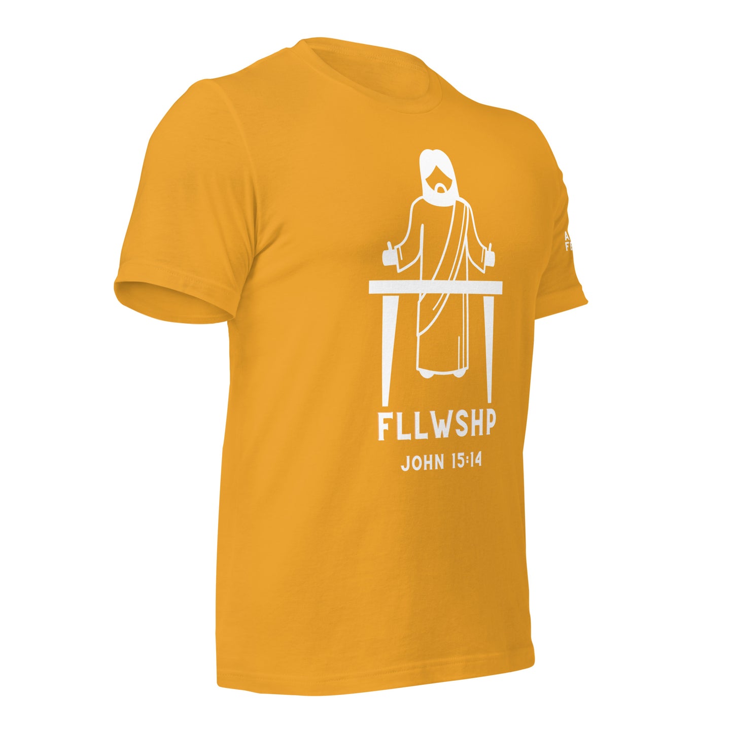 FLLWSHP w/Jesus T-shirt (white print)