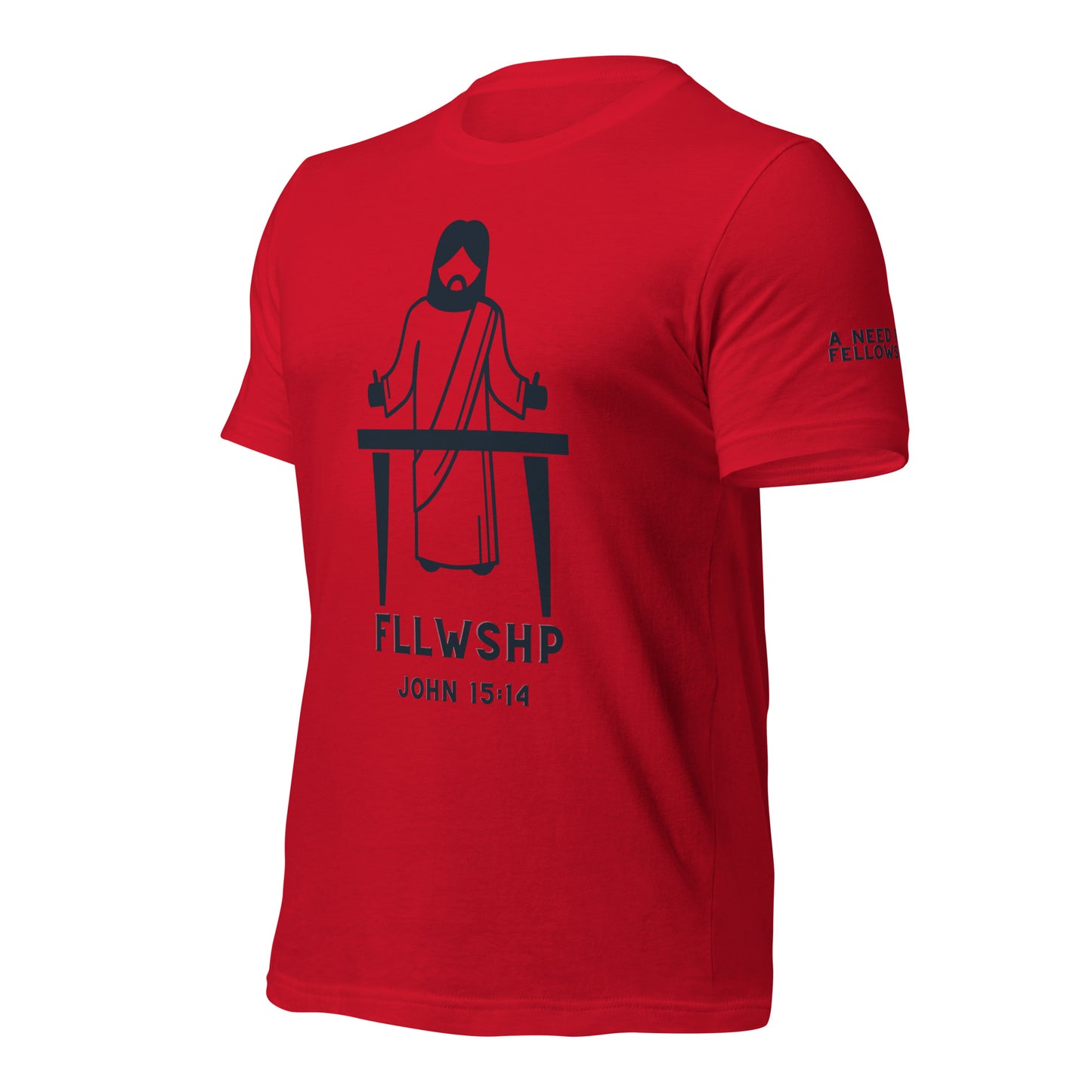 FLLWSHP w/Jesus T-shirt (black print)