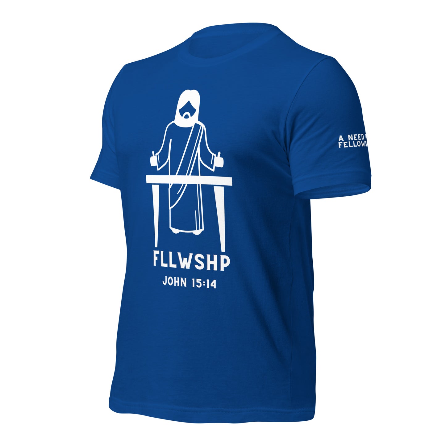 FLLWSHP w/Jesus T-shirt (white print)