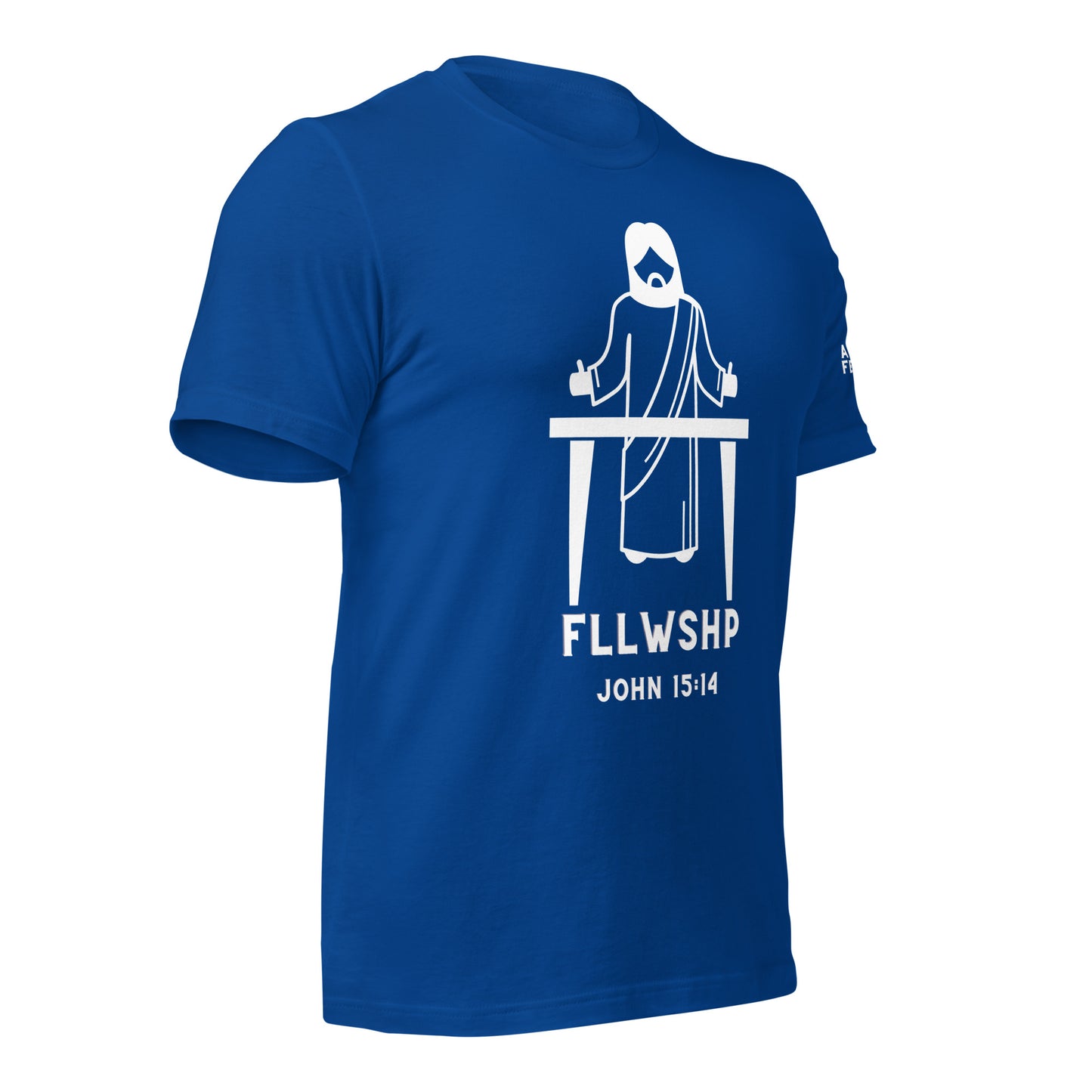 FLLWSHP w/Jesus T-shirt (white print)