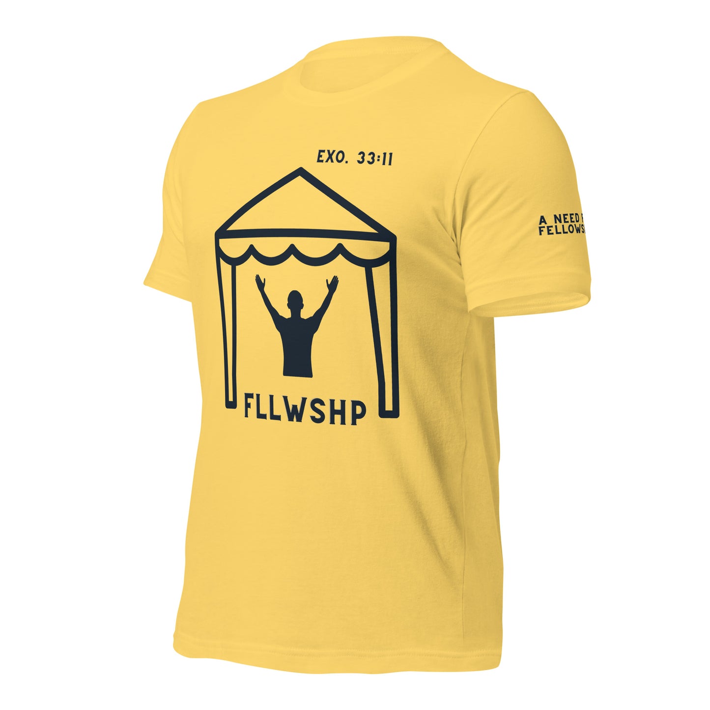 FLLWSHP w/God T-shirt (black print)