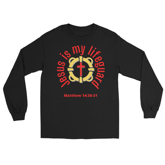 Jesus Is My Lifeguard Long Sleeve (Red Print)